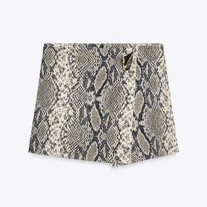 Zara Brown and Black Snake Print Skorts